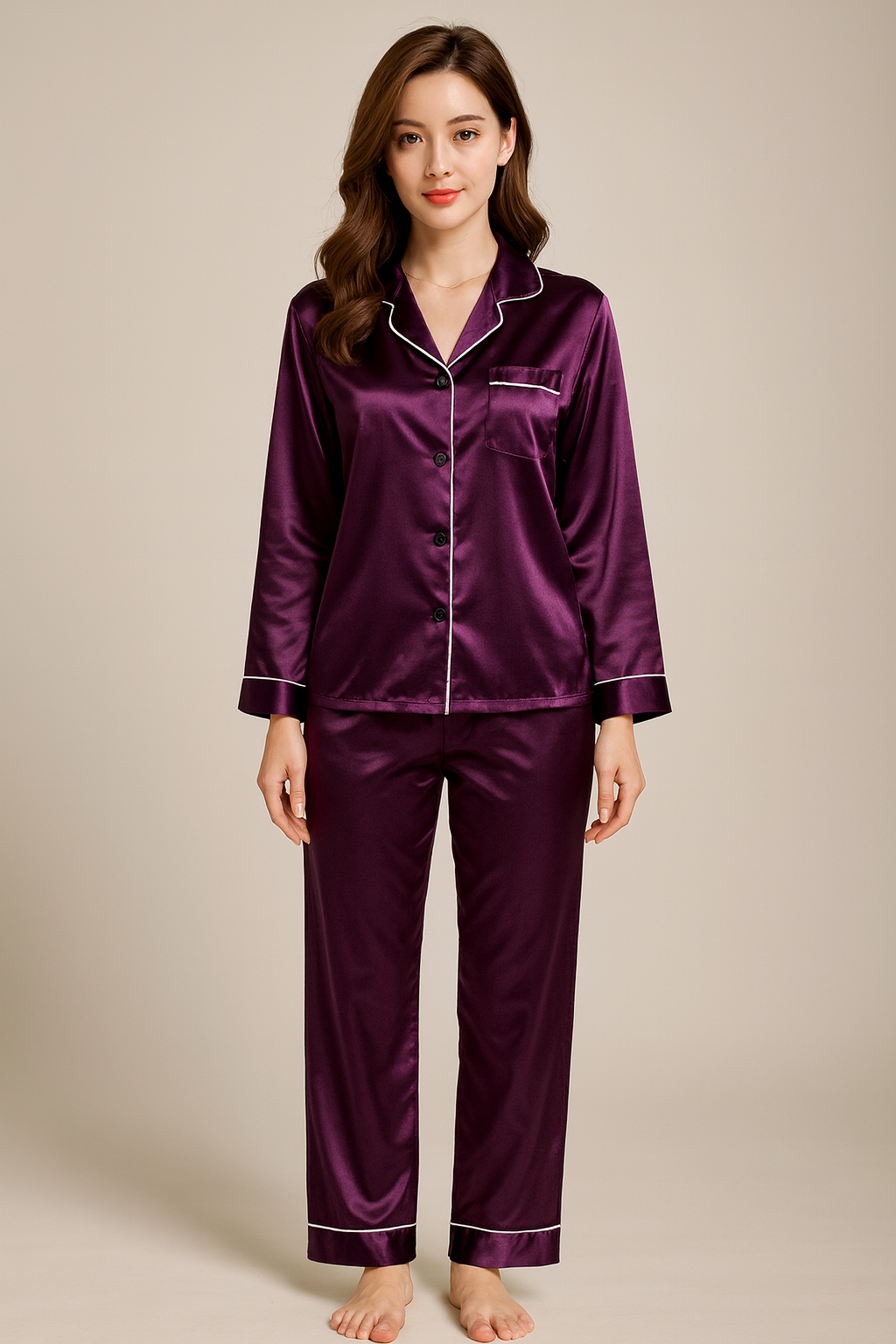 Pyjama femme 100 % satin Amourelys