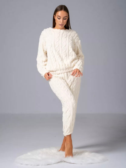 Pyjama d’Hiver en Polaire – Ensemble Chaud Et Confortable de Nuit