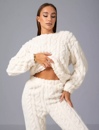 Pyjama d’Hiver en Polaire – Ensemble Chaud Et Confortable de Nuit