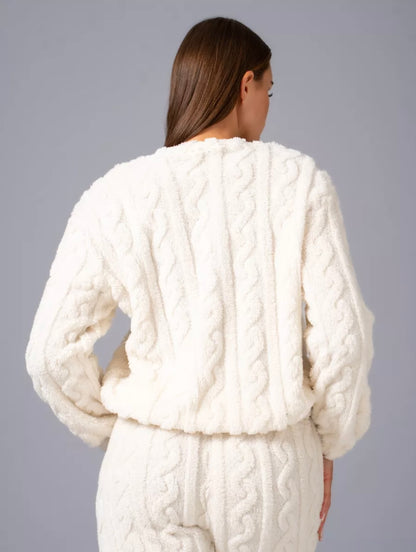 Pyjama d’Hiver en Polaire – Ensemble Chaud Et Confortable de Nuit