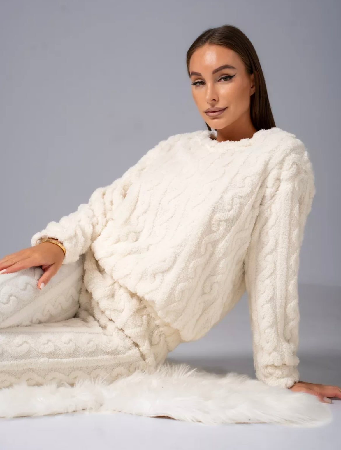 Pyjama d’Hiver en Polaire – Ensemble Chaud Et Confortable de Nuit