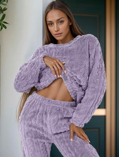 Pyjama d’Hiver en Polaire – Ensemble Chaud Et Confortable de Nuit