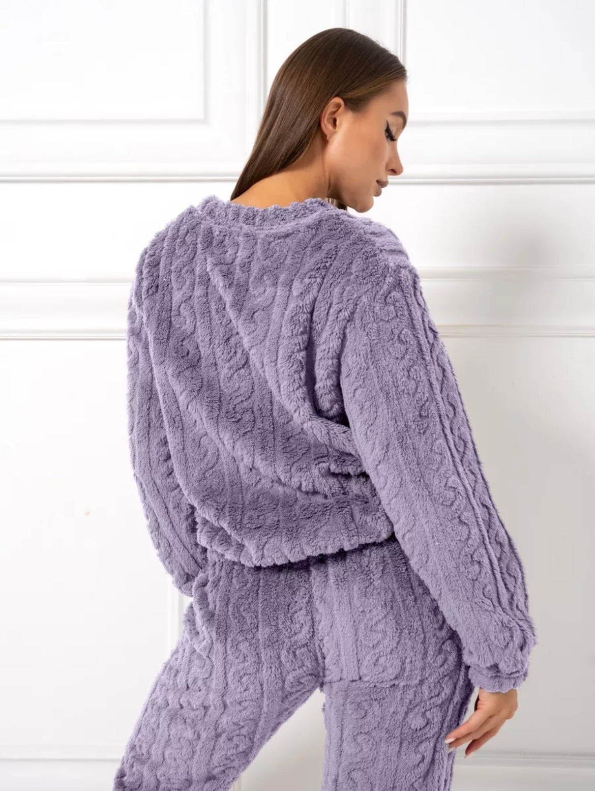 Pyjama d’Hiver en Polaire – Ensemble Chaud Et Confortable de Nuit