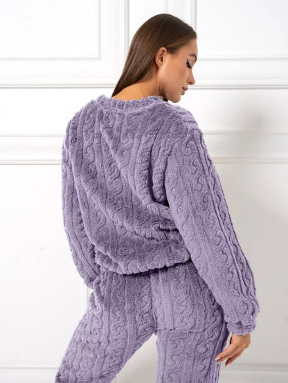 Pyjama d’Hiver en Polaire – Ensemble Chaud Et Confortable de Nuit