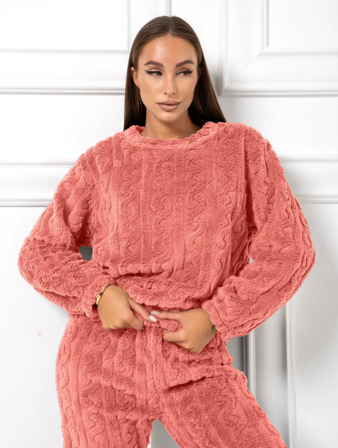 Pyjama d’Hiver en Polaire – Ensemble Chaud Et Confortable de Nuit