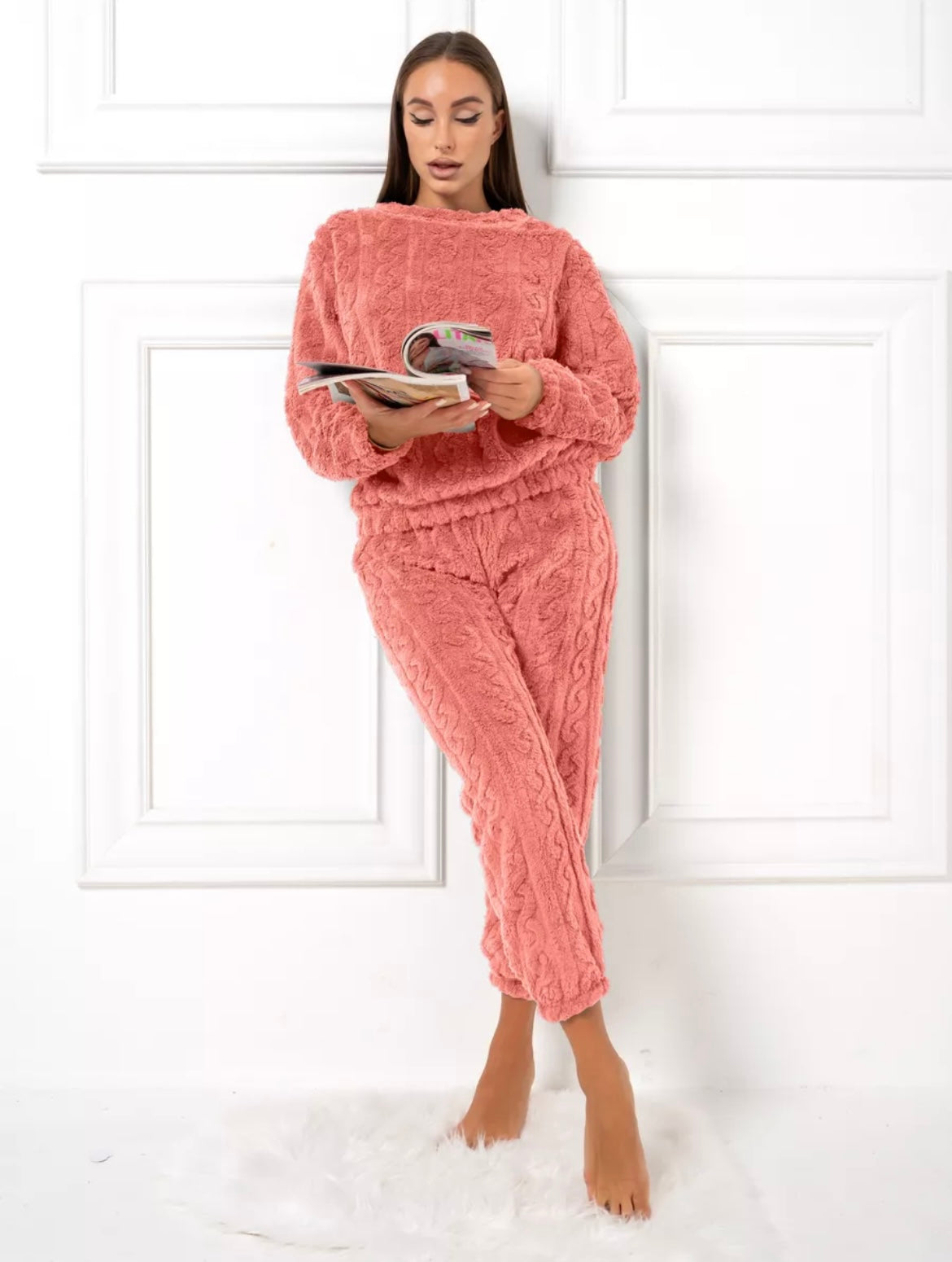 Pyjama d’Hiver en Polaire – Ensemble Chaud Et Confortable de Nuit