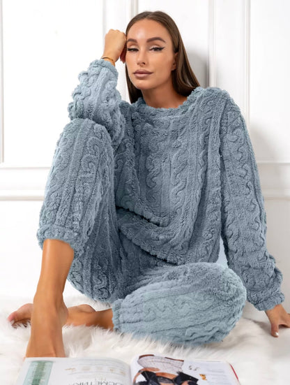 Pyjama d’Hiver en Polaire – Ensemble Chaud Et Confortable de Nuit