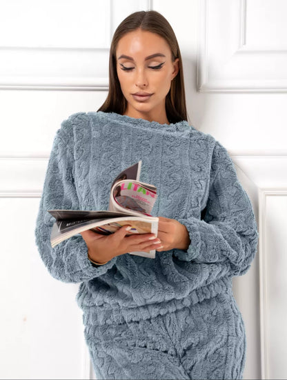 Pyjama d’Hiver en Polaire – Ensemble Chaud Et Confortable de Nuit