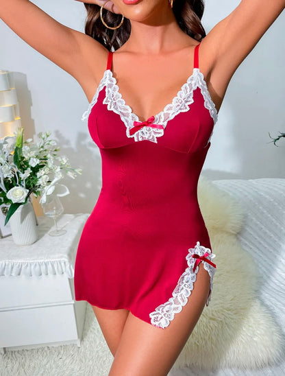 Chemise de Nuit Satin & Dentelle