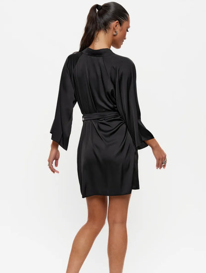 Robe de chambre satin femme