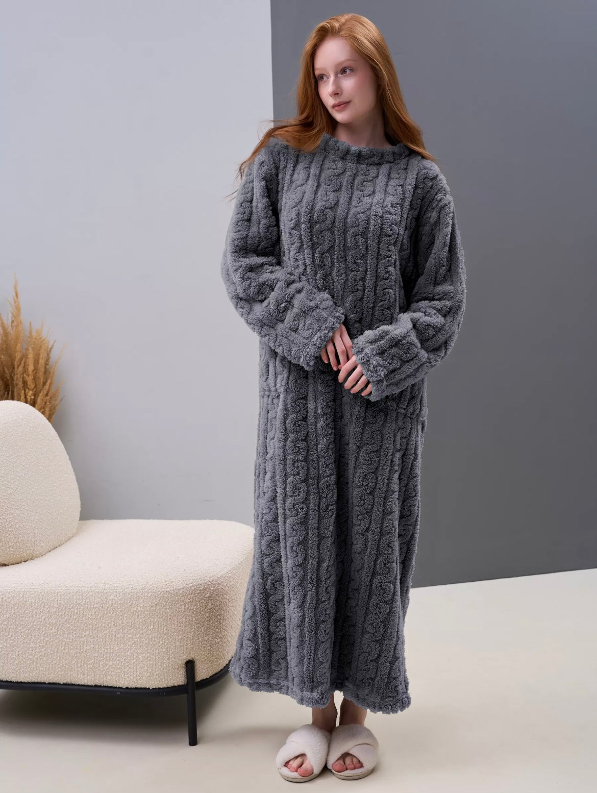 Robe de chambre polaire femme – Chaleur douce & confort absolu