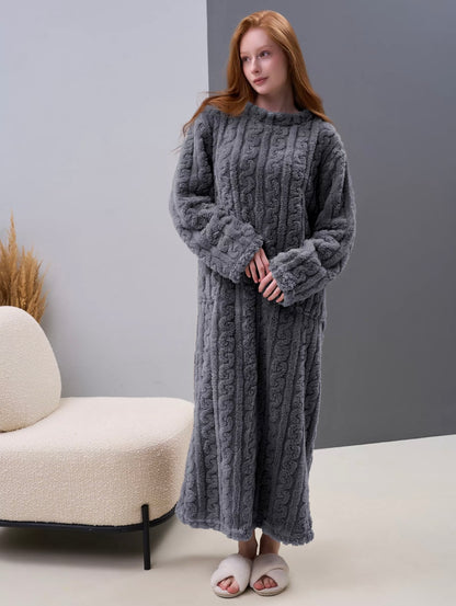 Robe de chambre polaire femme – Chaleur douce & confort absolu