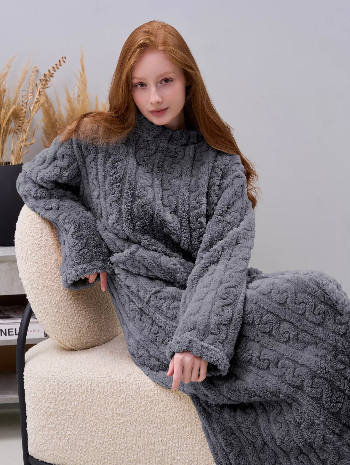 Robe de chambre polaire femme – Chaleur douce & confort absolu