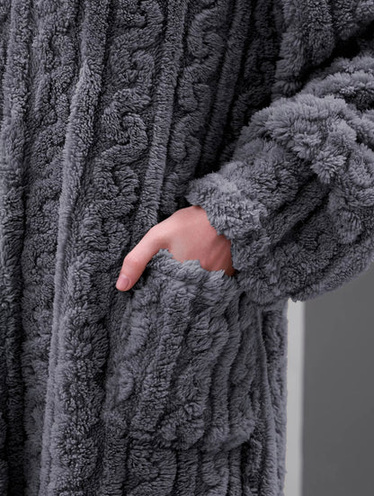 Robe de chambre polaire femme – Chaleur douce & confort absolu
