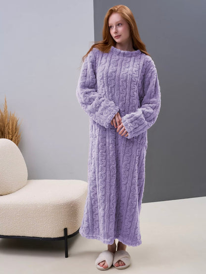 Robe de chambre polaire femme – Chaleur douce & confort absolu