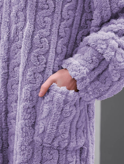Robe de chambre polaire femme – Chaleur douce & confort absolu