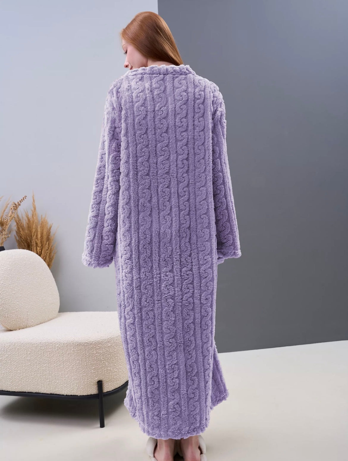 Robe de chambre polaire femme – Chaleur douce & confort absolu