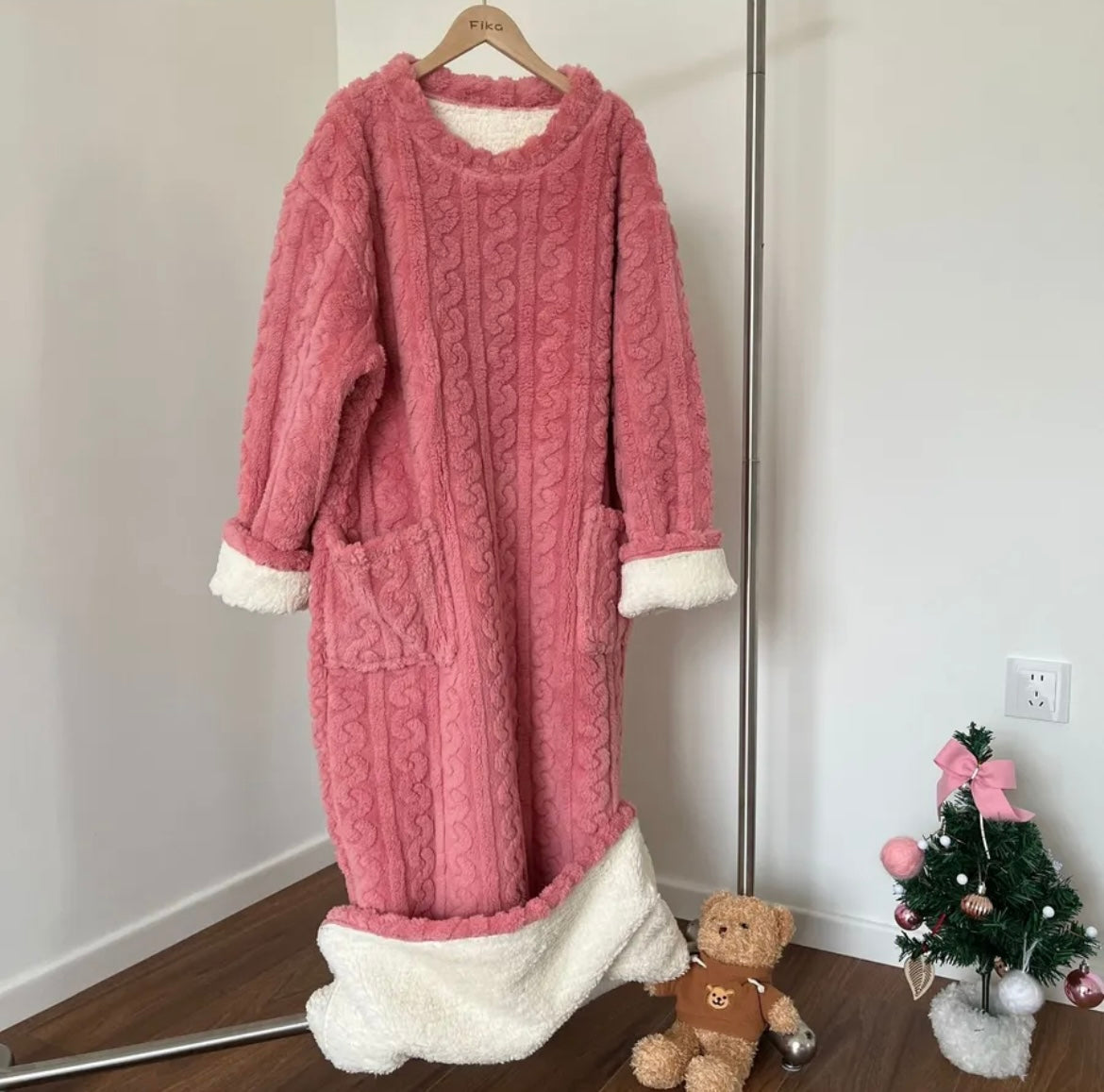 Robe de chambre polaire femme – Chaleur douce & confort absolu