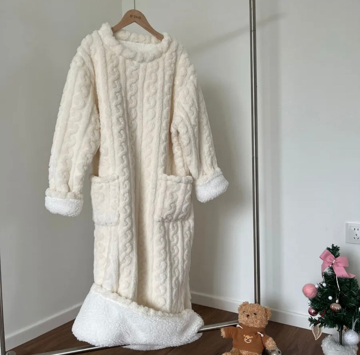 Robe de chambre polaire femme – Chaleur douce & confort absolu