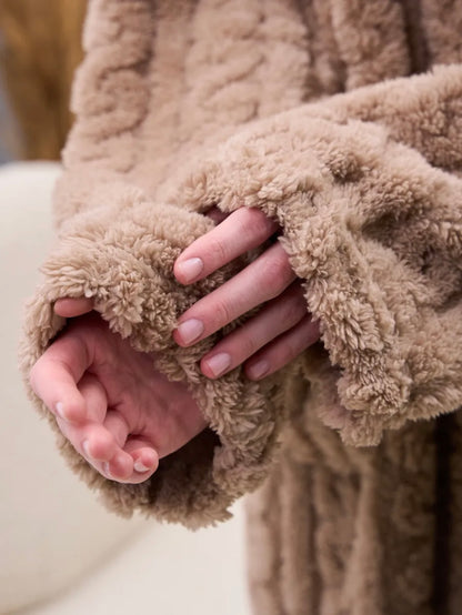 Robe de chambre polaire femme – Chaleur douce & confort absolu