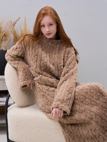 Robe de chambre polaire femme – Chaleur douce & confort absolu