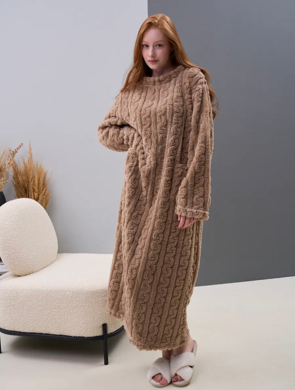 Robe de chambre polaire femme – Chaleur douce & confort absolu