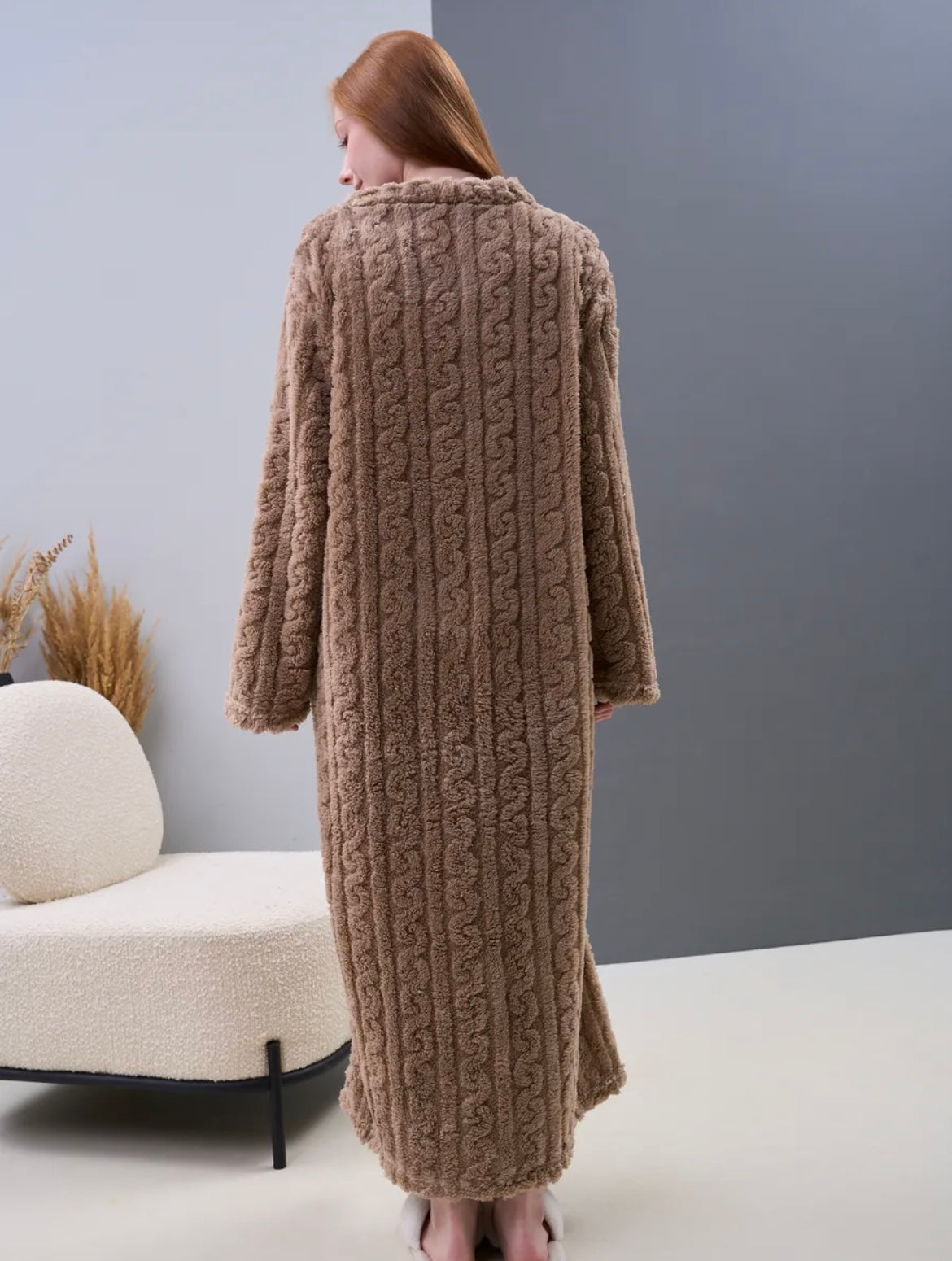 Robe de chambre polaire femme – Chaleur douce & confort absolu