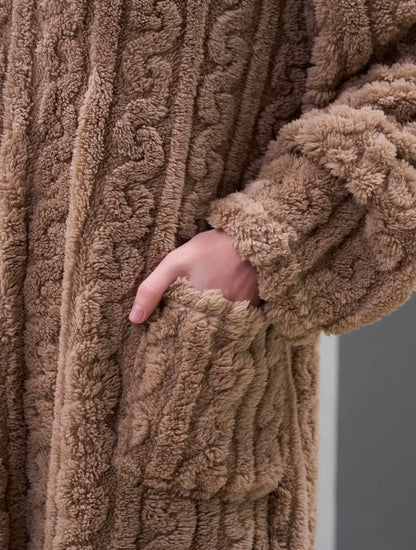 Robe de chambre polaire femme – Chaleur douce & confort absolu