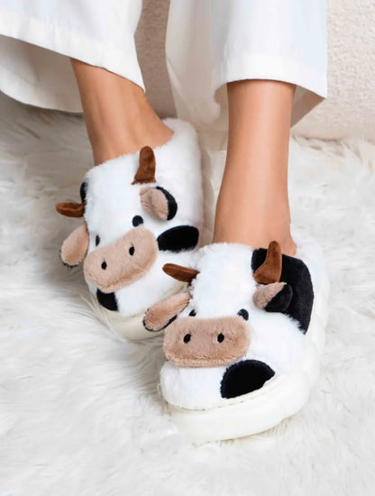 Pantoufles d’hiver en peluche pour femmes – Chaudes, confortables